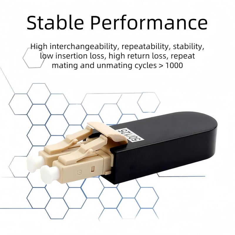 TXWTXPJ -LC Multimode 50/125μm Fiber Optic Loopback Adapter,LC/UPC Multi Mode Fiber Optic Loopback Module,Loopback Adapter/Test Plug for Equipment Testing and Simulation (4) - Image 2